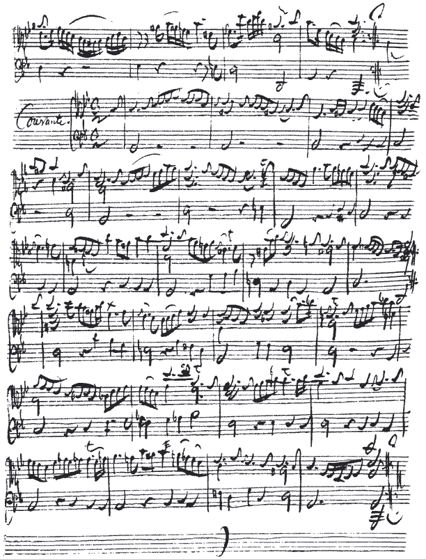Lute Suite in G minor - J.S. Bach: Allemande (conclusion), Courante