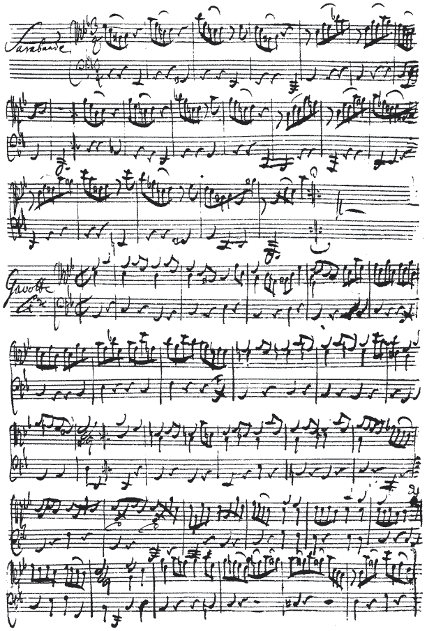 Lute Suite in G min or - J.S. Bach: Sarabande, Gavotte (beginning)