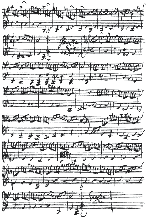 Lute Suite in G minor - J.S. Bach: Gavotte (concl.), Gavotte en Rondeau