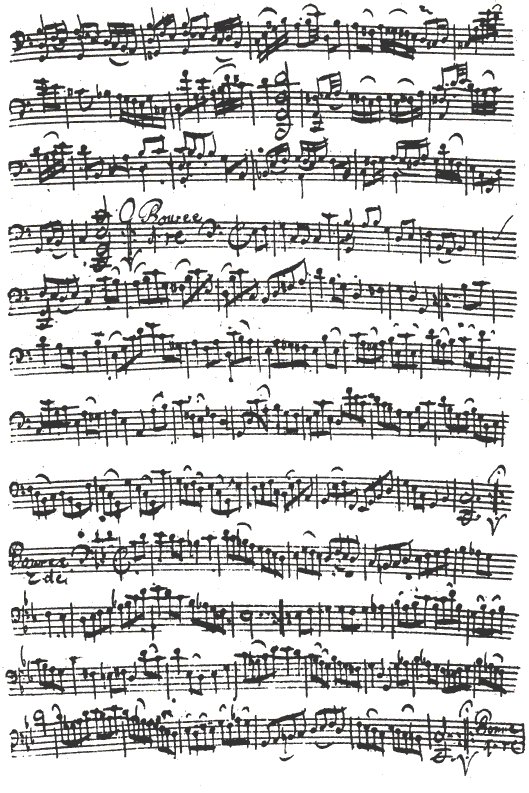 deer Troublesome Republic BACH, J.S. Cello Suite # 3 in C (Manuscript)