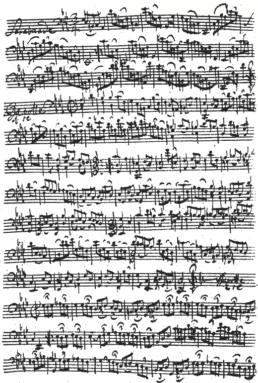 Bach Cello Suite No. 5 in C minor: Sarabande, Gavotte I, Gavotte II (beginning)