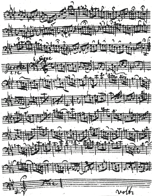 Bach Cello Suite No. 5 in C minor, Gavotte II (concl.), Gigue 