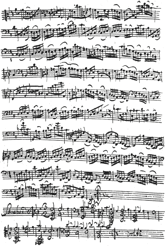 Bach Cello SZuite No. 6 in D major: Courante (concl.),  Sarabane (Pt.1)