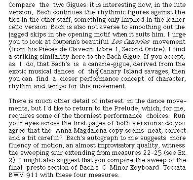 Compare the Bach Gigue with Couperin's Les Canaries.